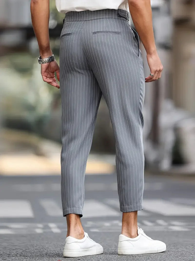 Men's Elegant Striped Trousers