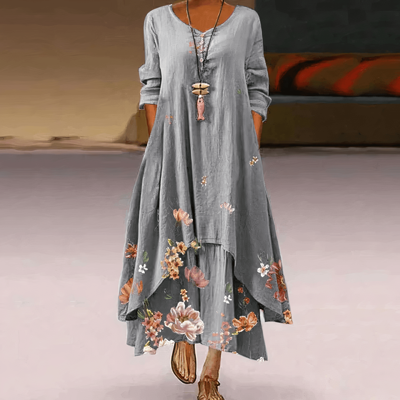 Women's Cotton Dress - Elegant, Sustainable, Breathable, All-Season Essential