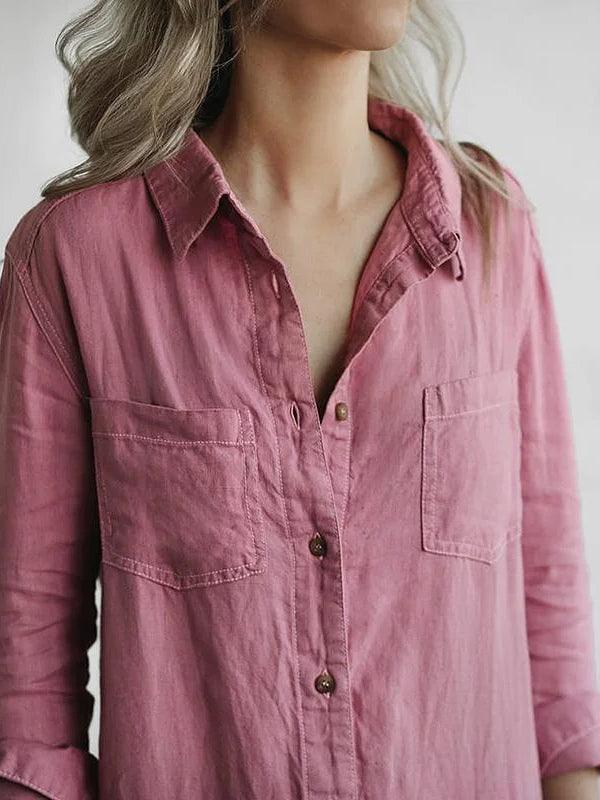 Women's Jumpsuit Button-Up with Pockets