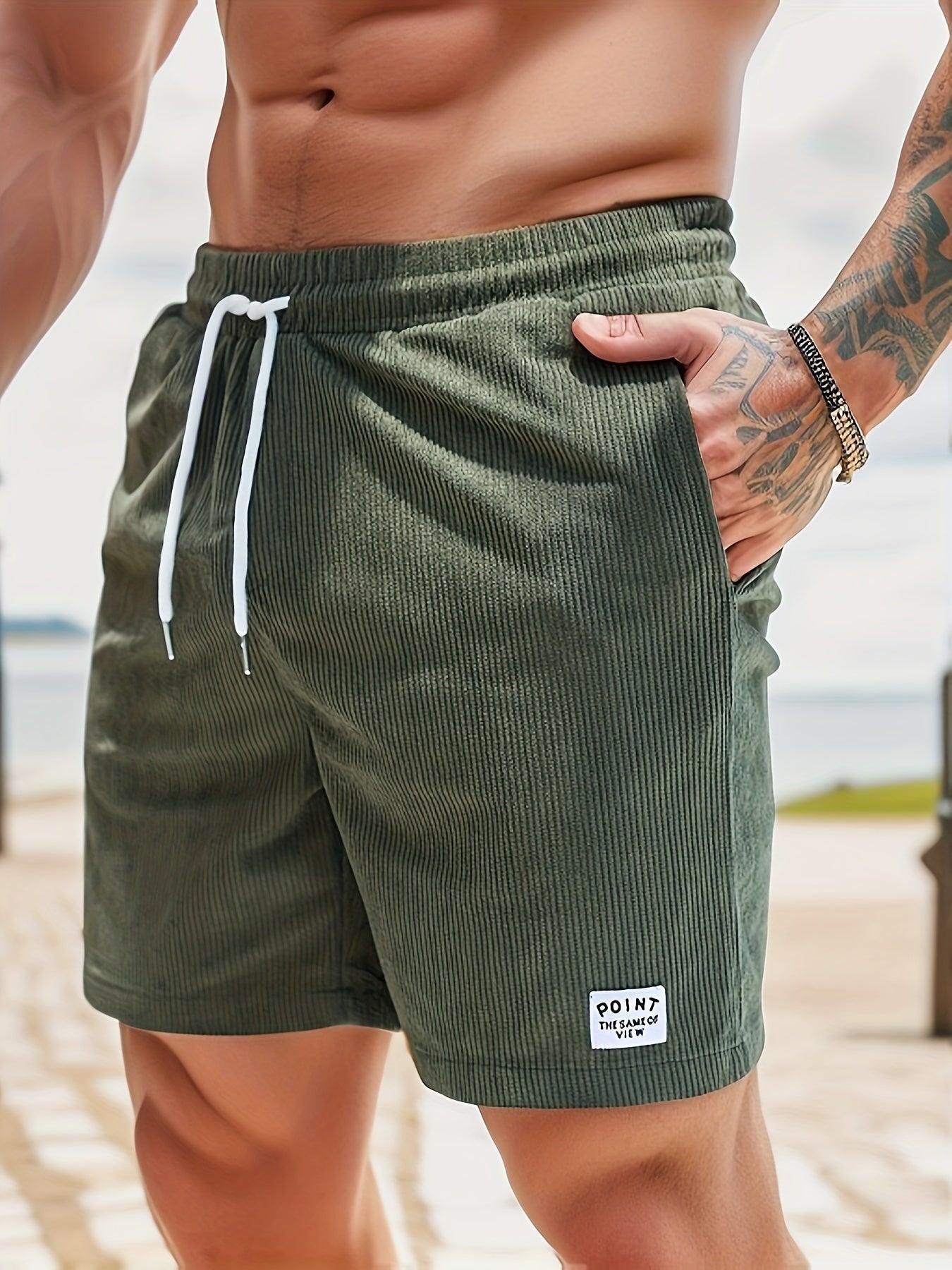 Men’s Lightweight Casual Shorts with Elastic Waistband and Drawstring