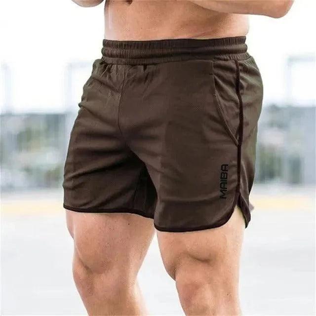 Men's Lightweight Athletic Shorts with Elastic Waist and Side Pockets