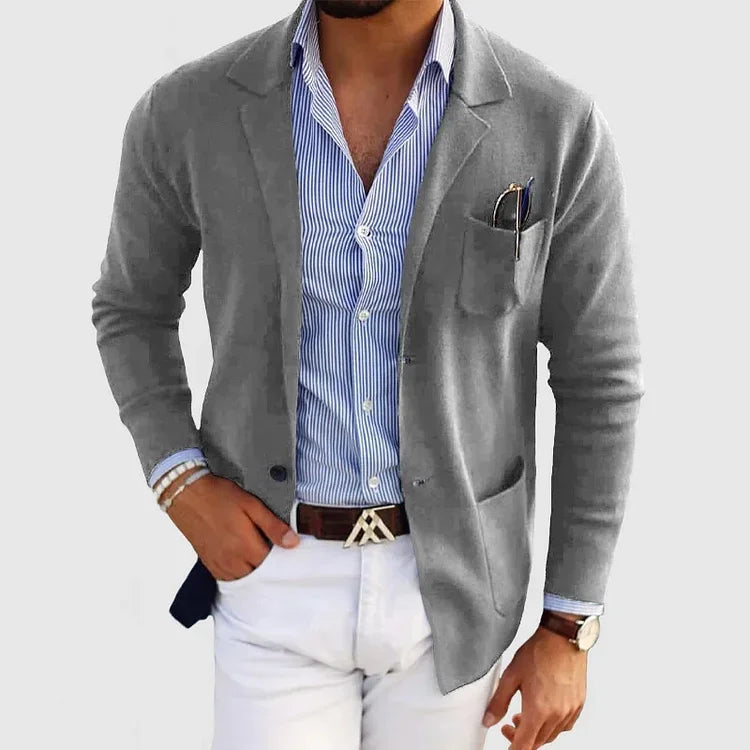 Men's Knit Blazer Lightweight Casual Style