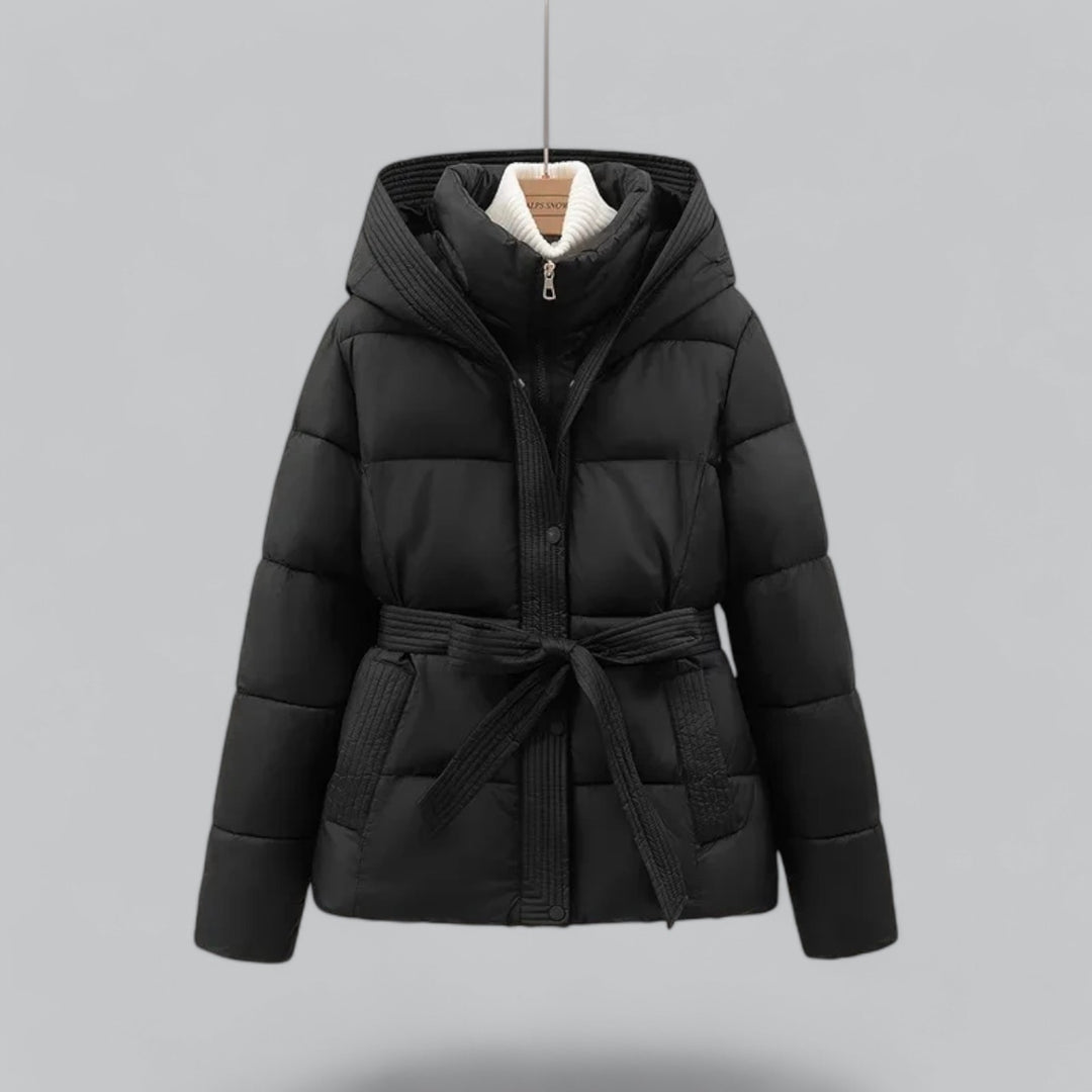 Women's Belted Parka Winter Jacket