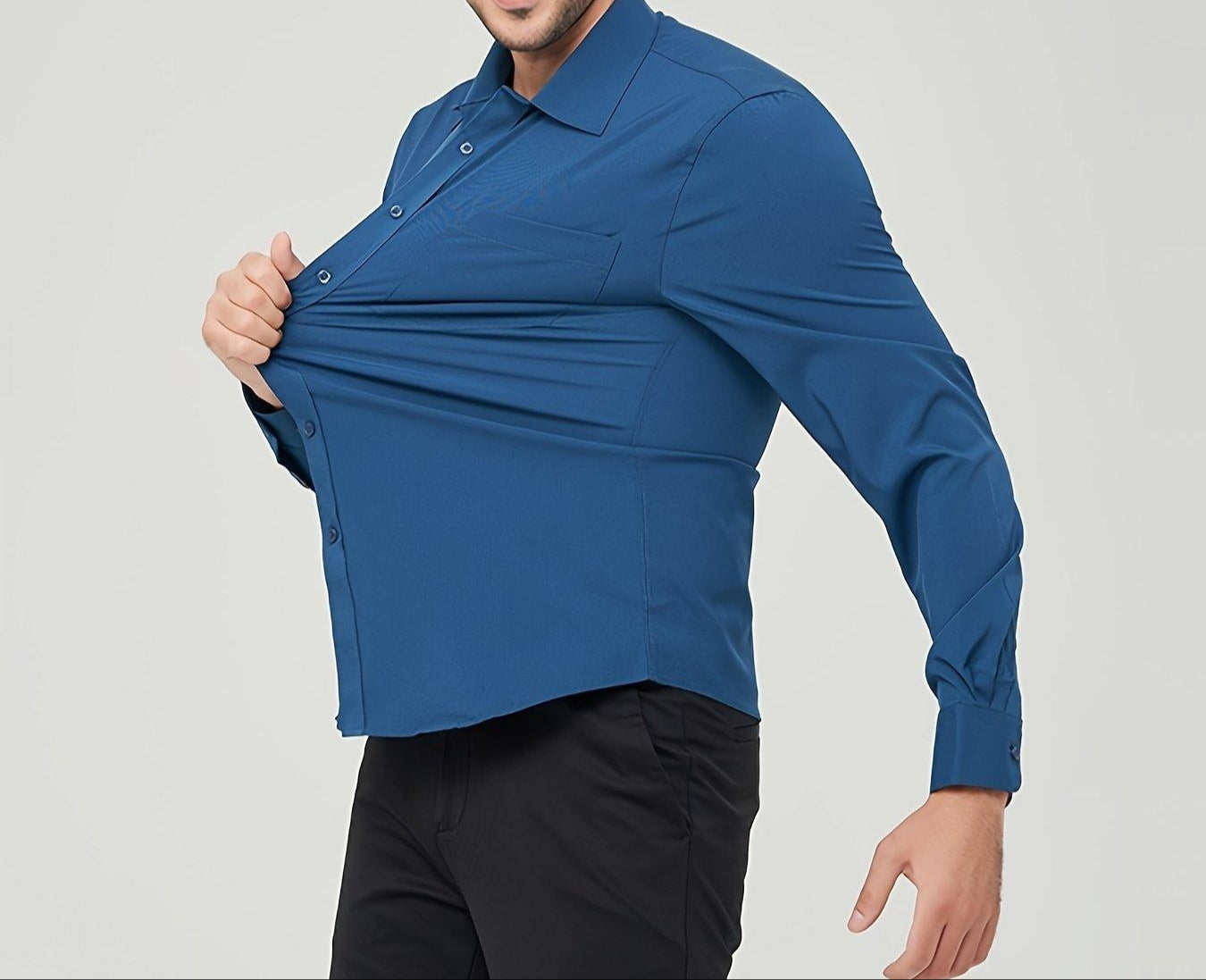 Men’s Long Sleeve Dress Shirt Cotton Breathable Modern Fit