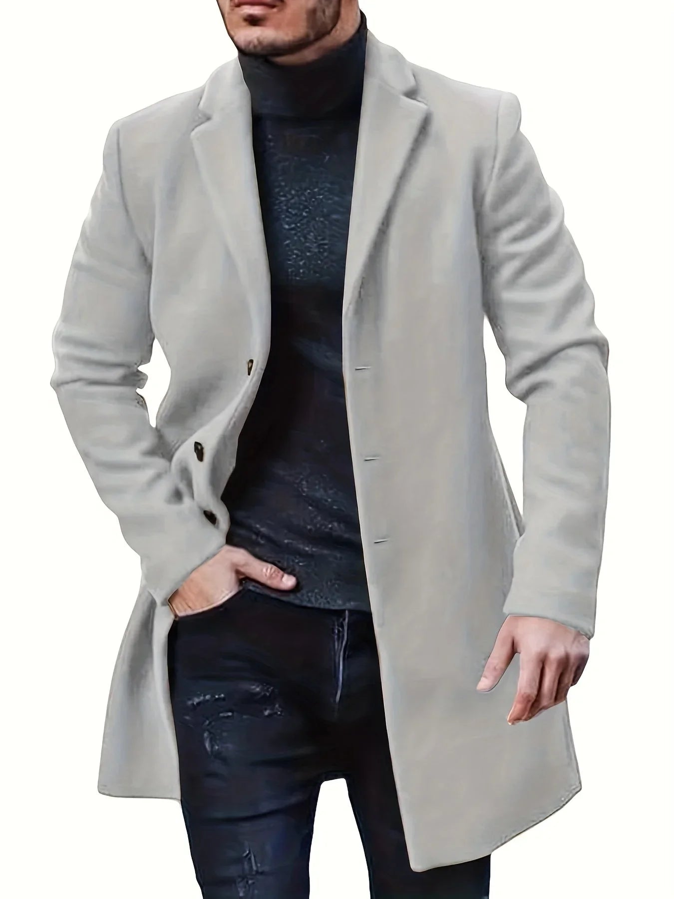 Men's Elegant Single Breasted Winter Jacket