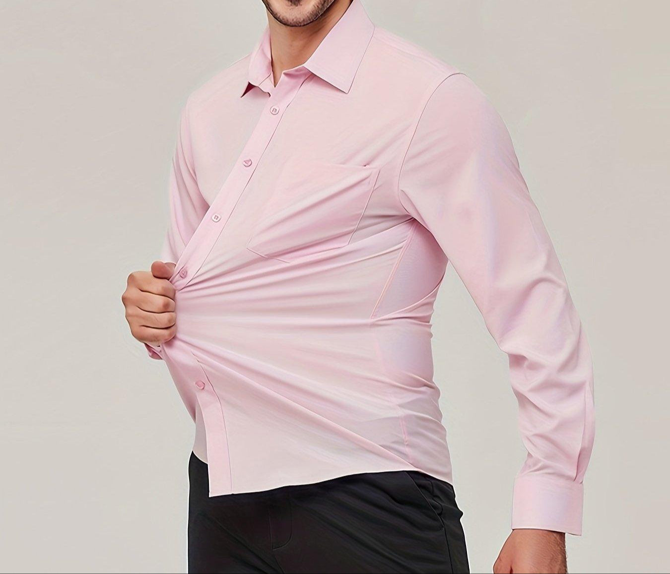 Men’s Long Sleeve Dress Shirt Cotton Breathable Modern Fit
