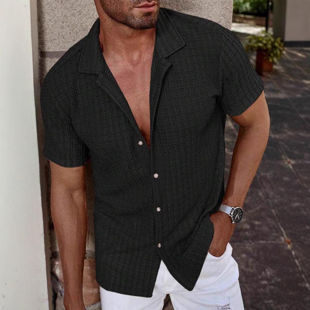 Men's Casual Shirt Slim Fit Short Sleeve