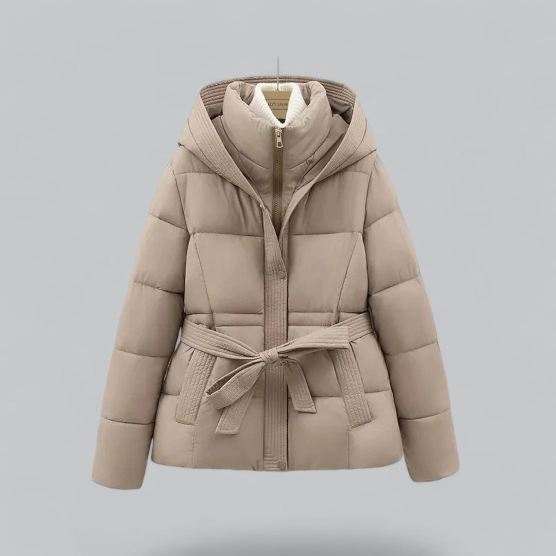 Women's Belted Parka Winter Jacket