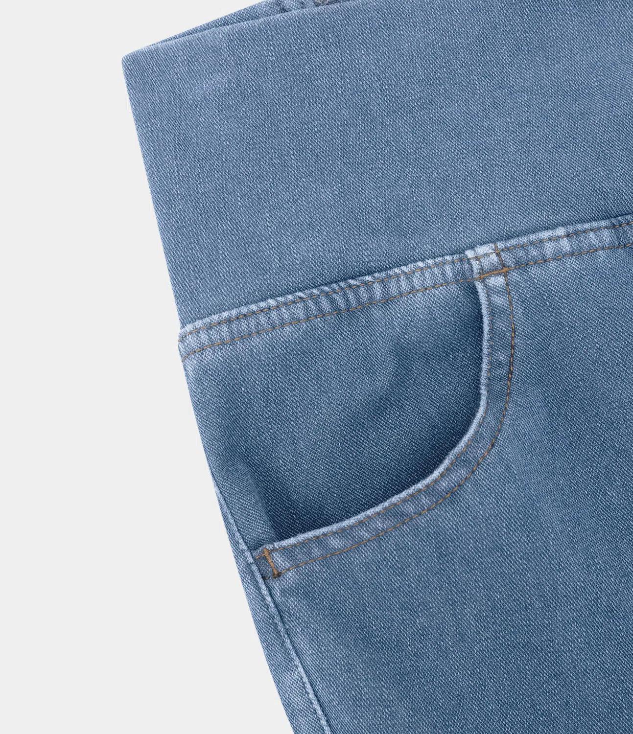 Women's High Waist Flared Jeans with Elasticated Waistband