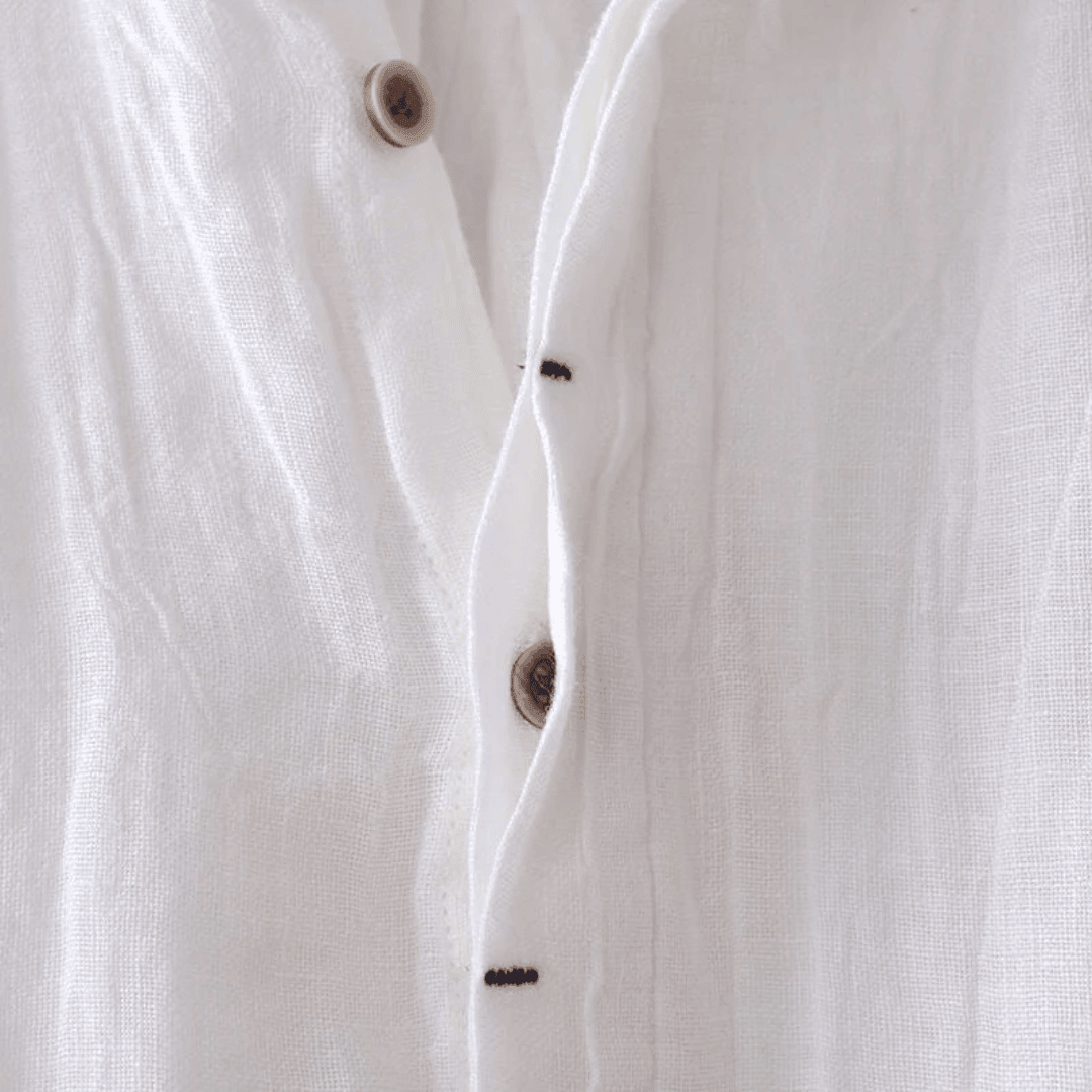Men's Linen Shirt Lightweight Breathable Classic Style