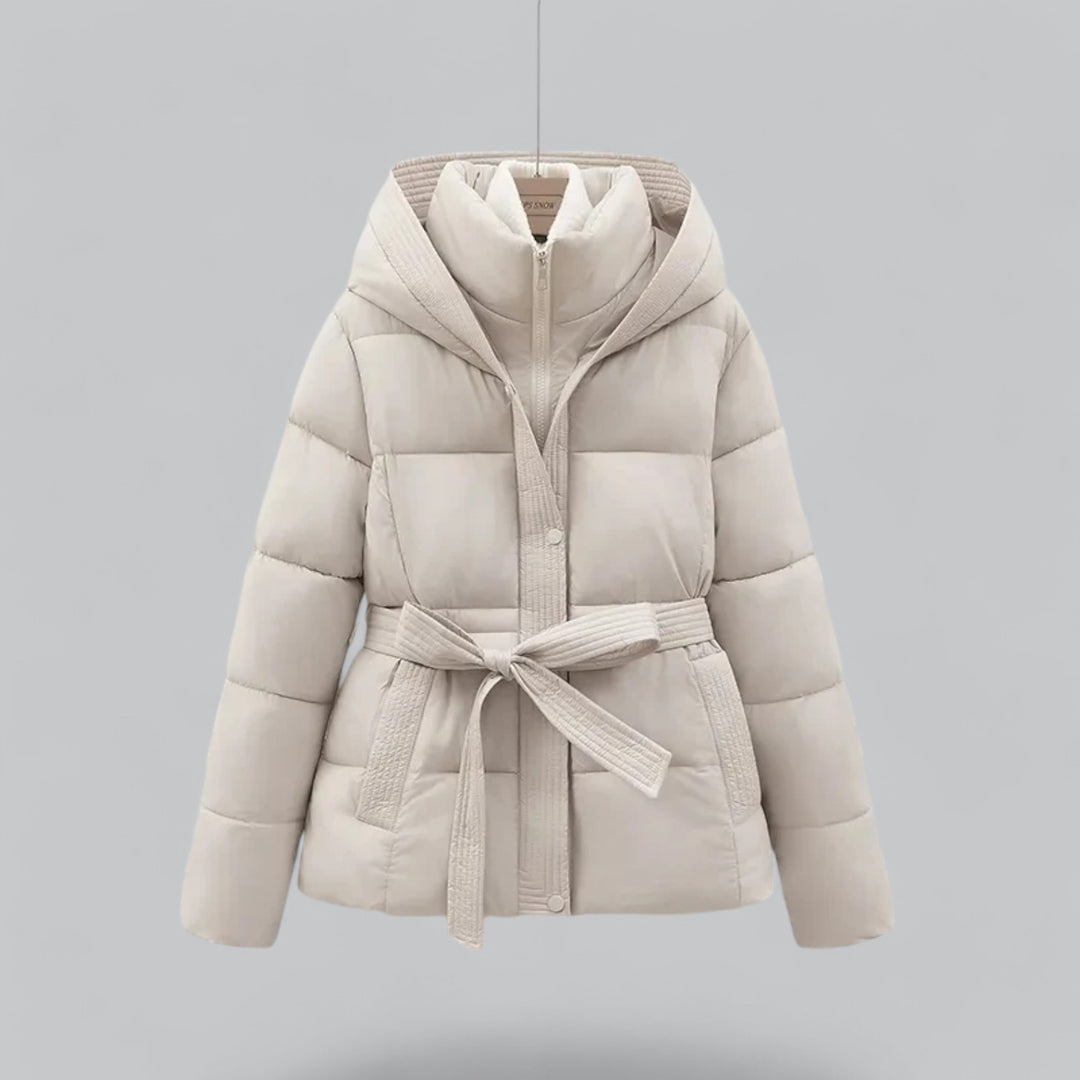 Women's Belted Parka Winter Jacket