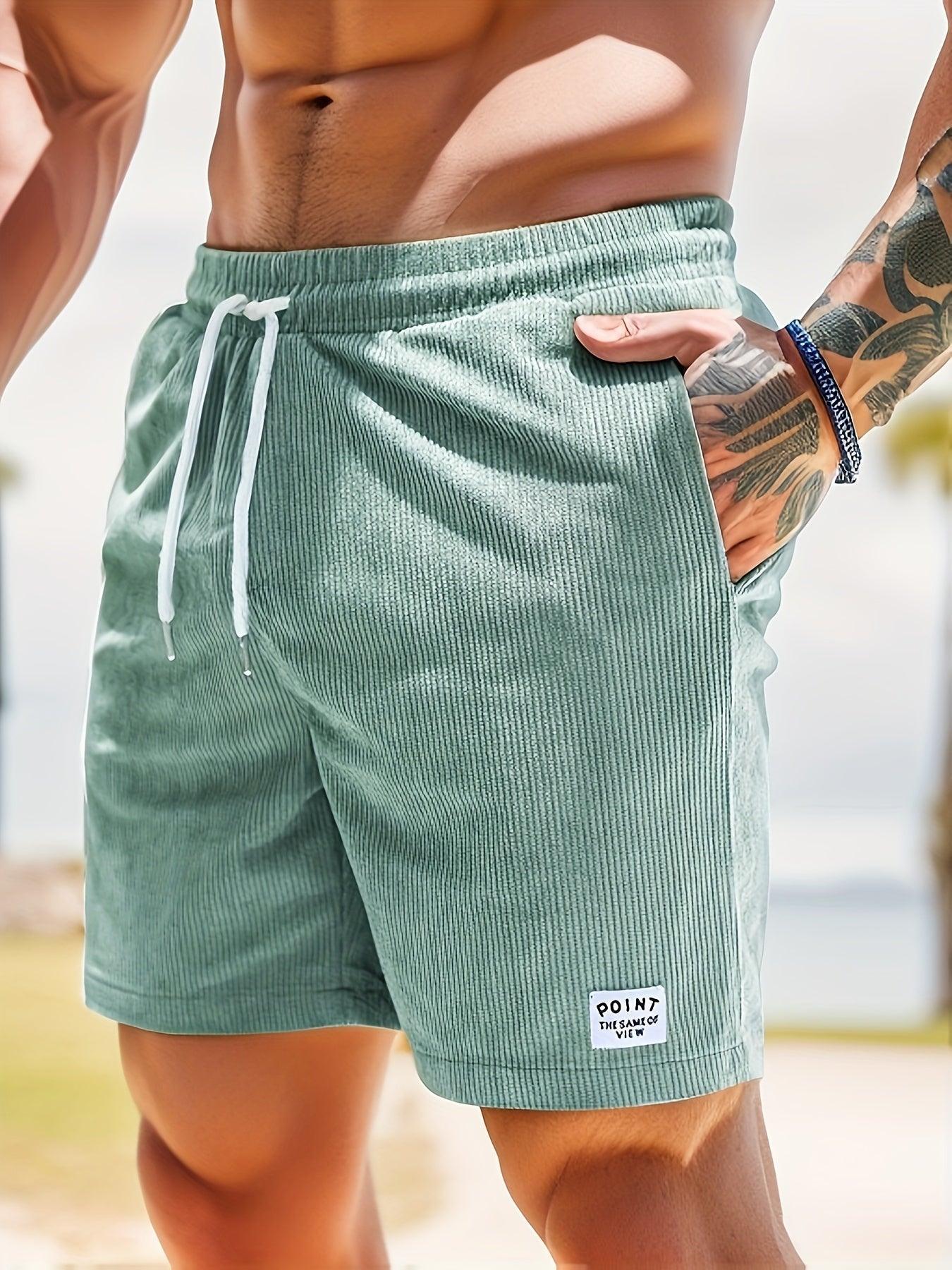 Men’s Lightweight Casual Shorts with Elastic Waistband and Drawstring