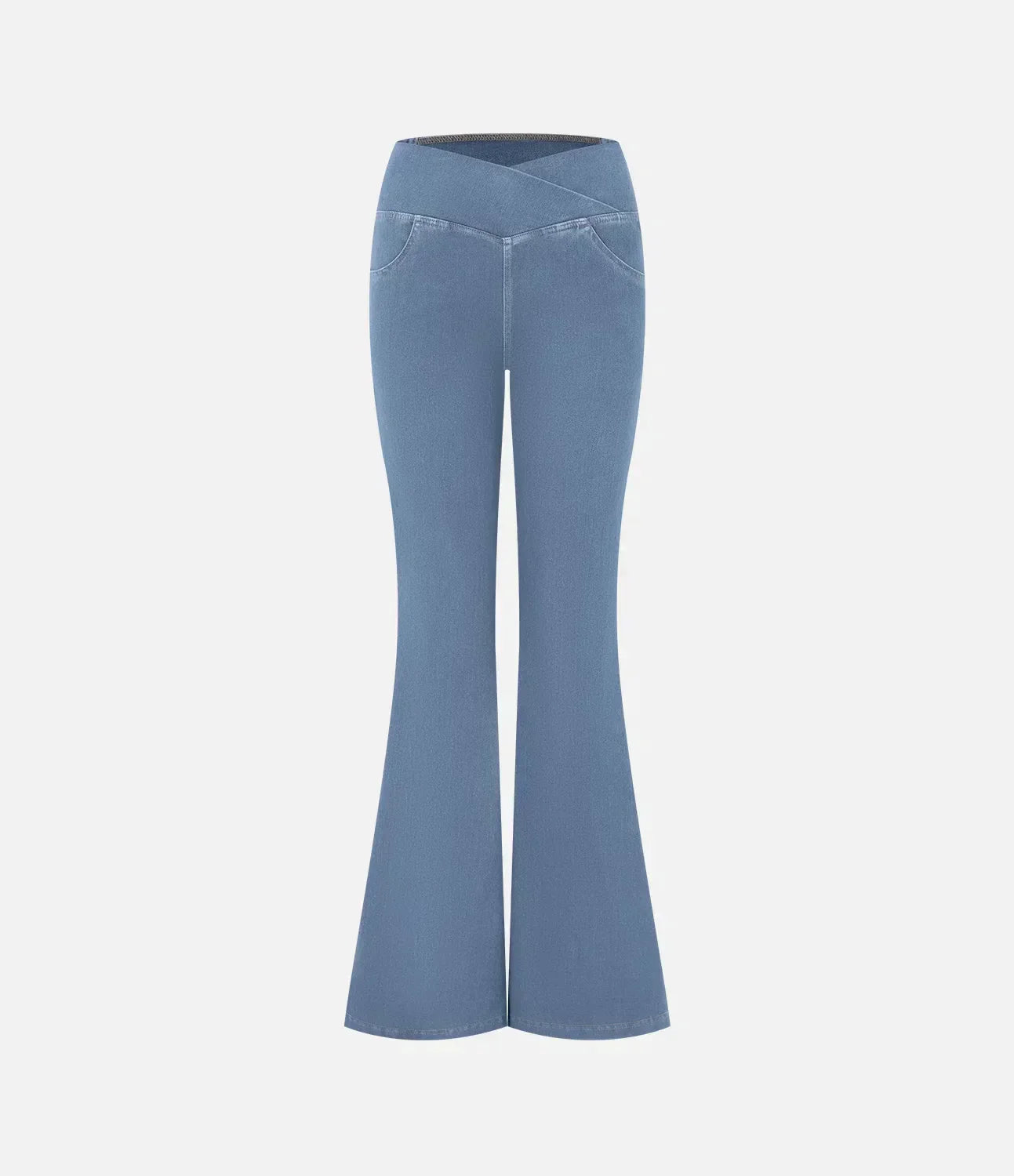 Women's High Waist Flared Jeans with Elasticated Waistband