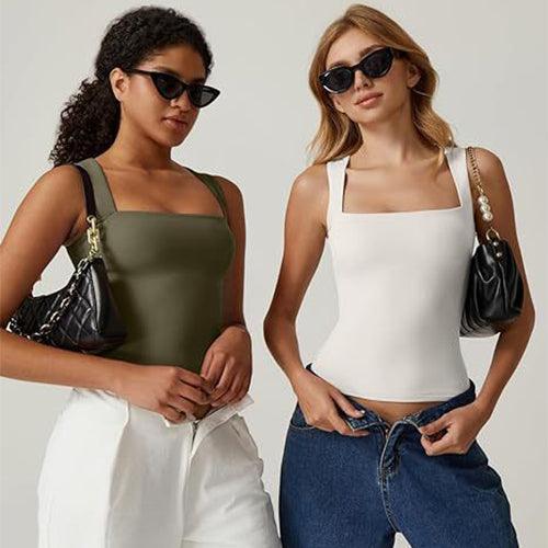 Women's Square Neck Tank Top Cotton