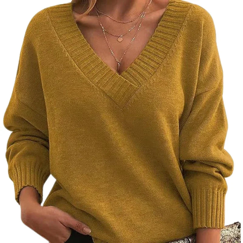 Women's V-Neck Sweater Chic Style