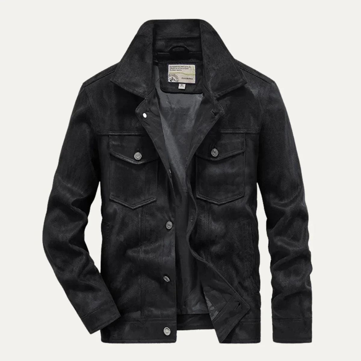 Men's Cargo Jacket Suede Vintage Lightweight
