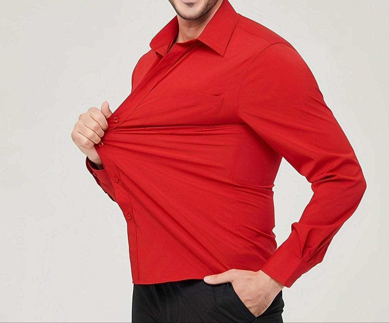 Men’s Long Sleeve Dress Shirt Cotton Breathable Modern Fit
