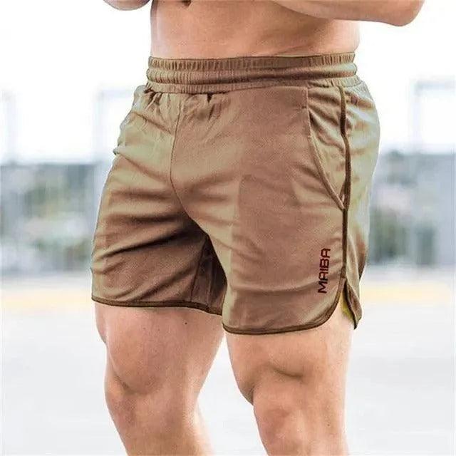Men's Lightweight Athletic Shorts with Elastic Waist and Side Pockets
