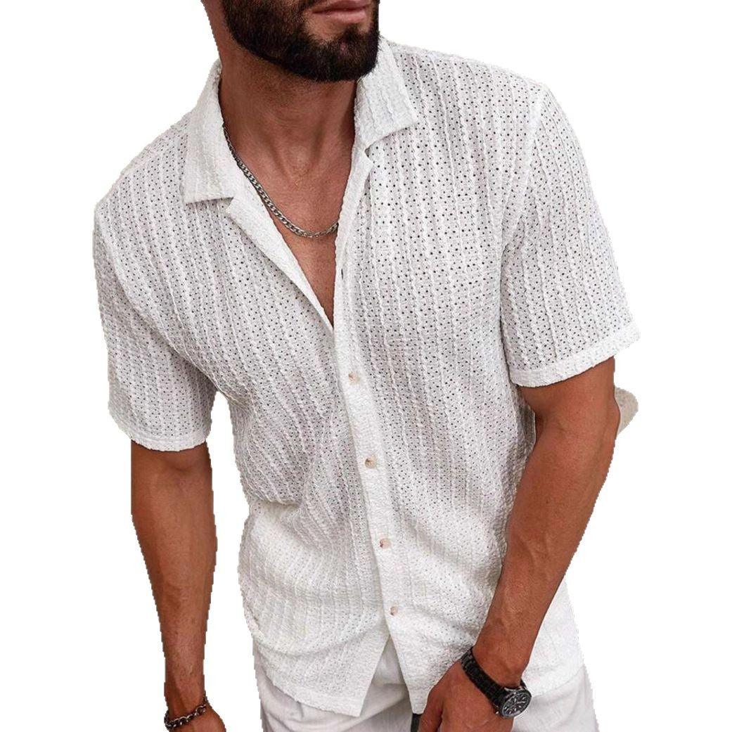 Men's Casual Shirt Slim Fit Short Sleeve