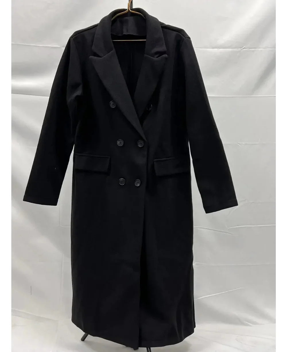 Women's Long Trenchcoat Elegant Fitted