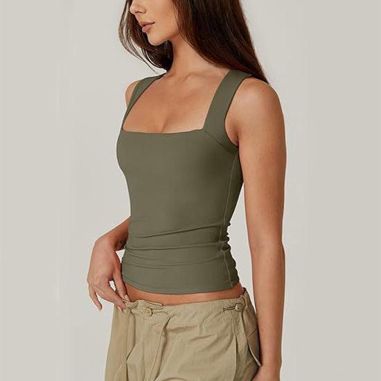 Women's Square Neck Tank Top Cotton