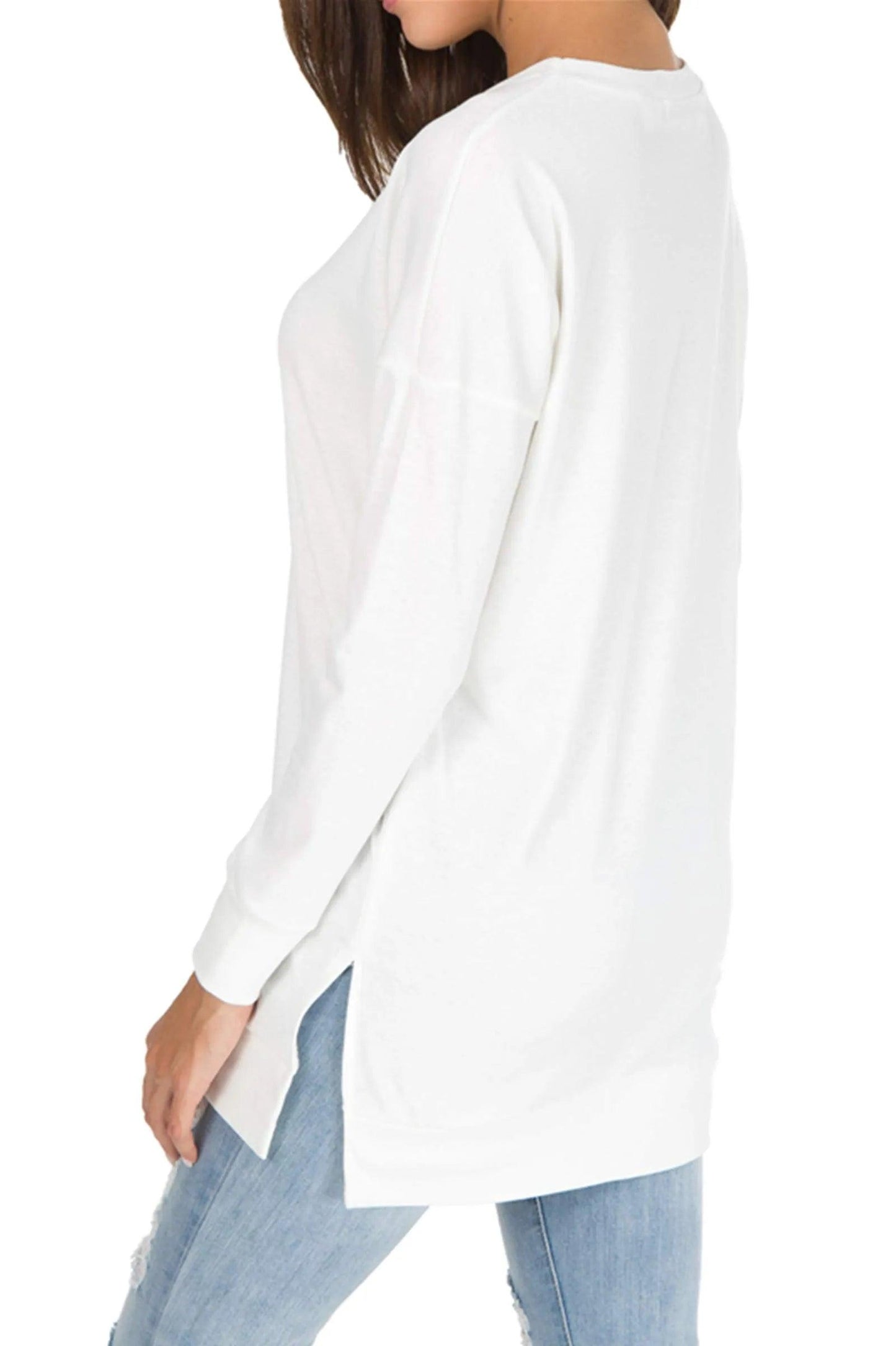Women's Long Sleeve Side Slit Comfort Top