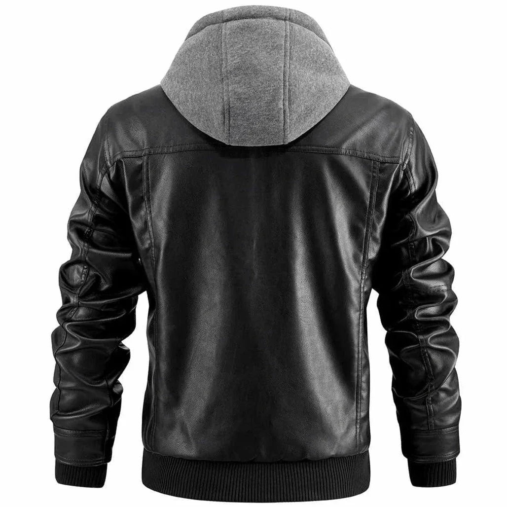 Men's Crocheted Motorcycle Jacket Retro Style