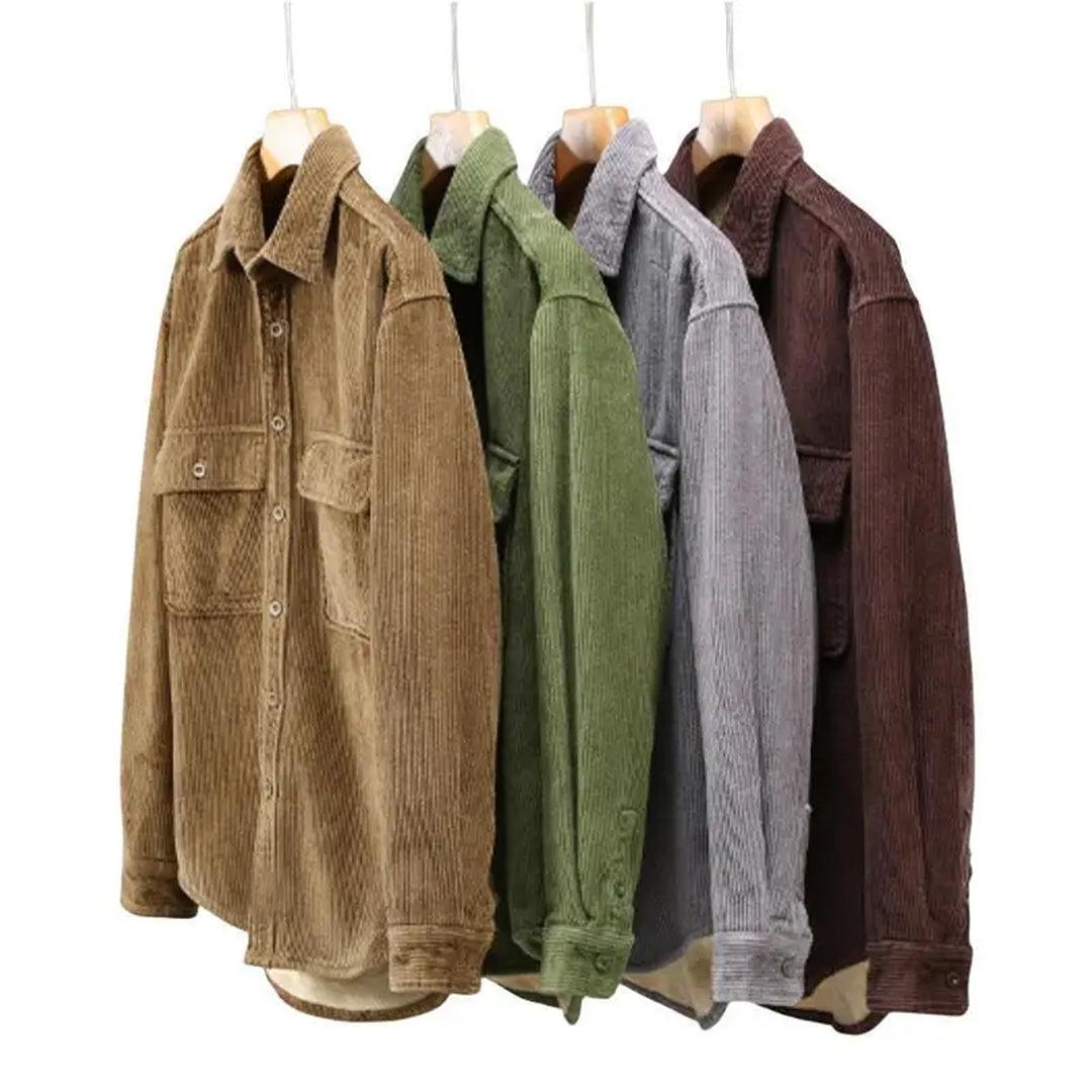 Men's Long Sleeve Corduroy Shirt Casual