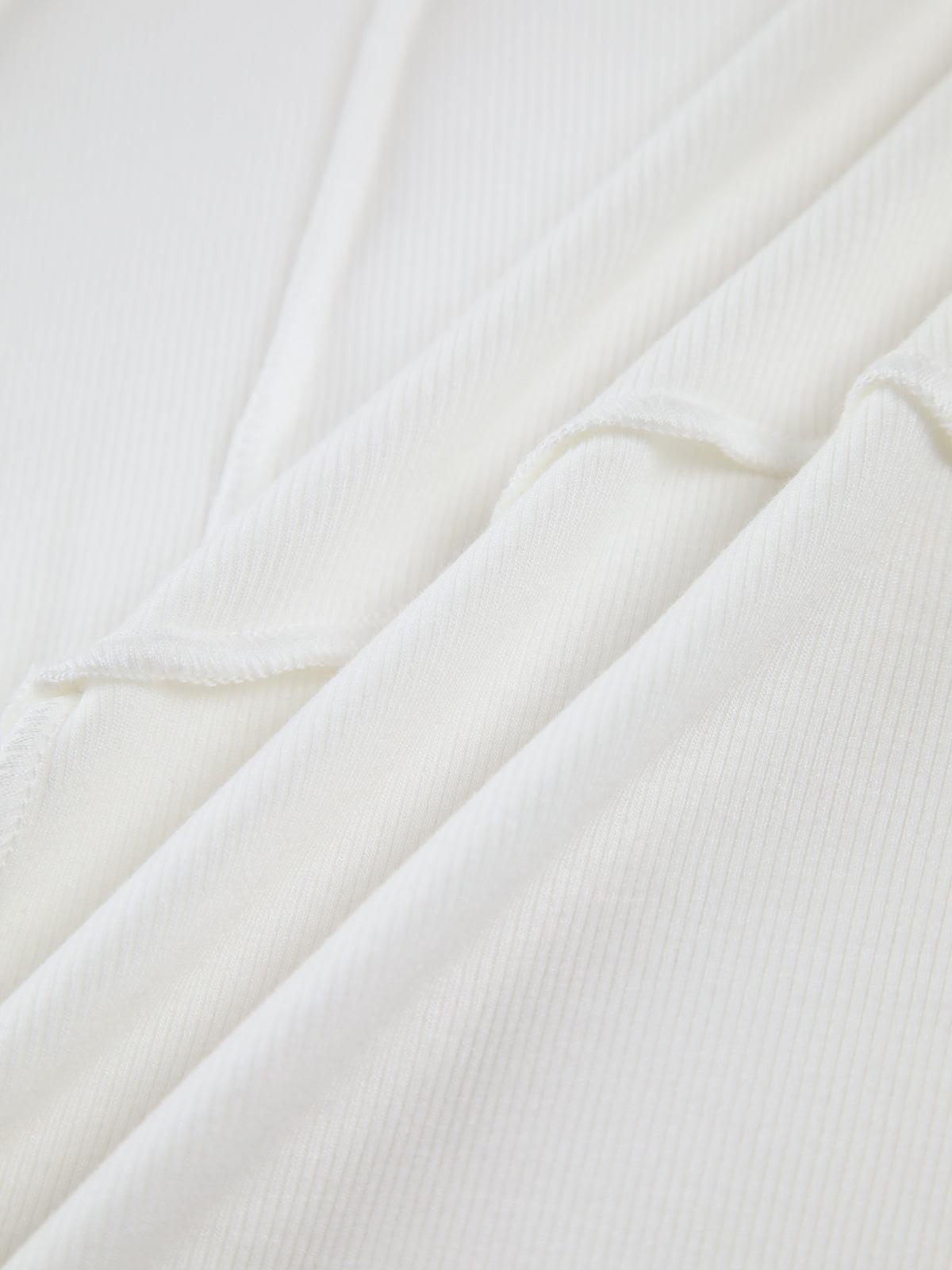 Women's Ribbed Top with Seam Accents