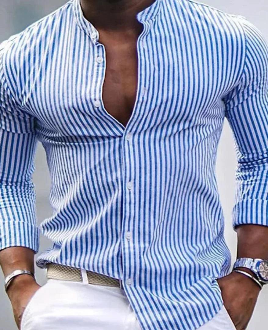 Men's Striped Cotton Shirt Classic