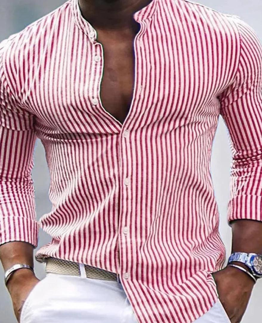 Men's Striped Cotton Shirt Classic