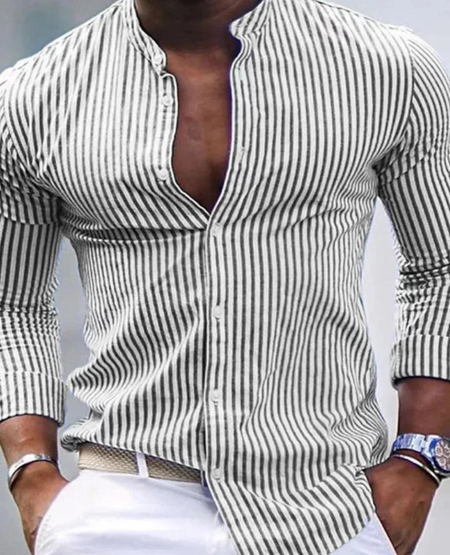 Men's Striped Cotton Shirt Classic