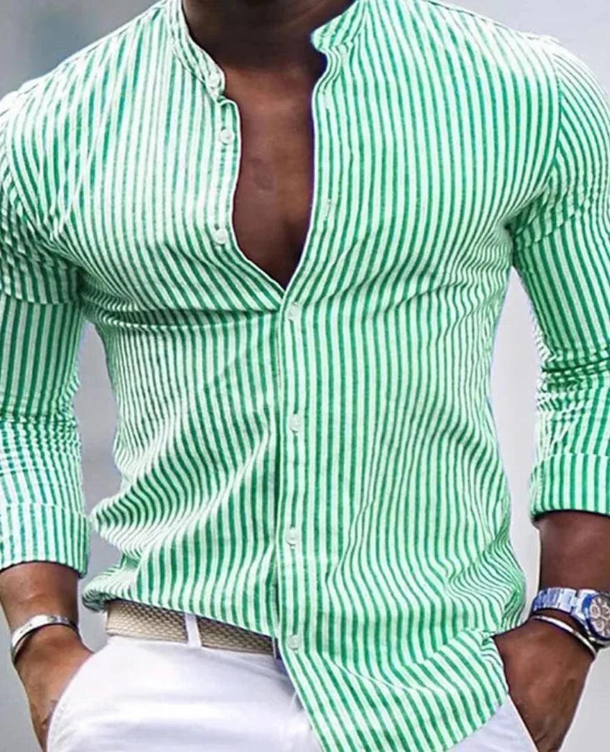 Men's Striped Cotton Shirt Classic