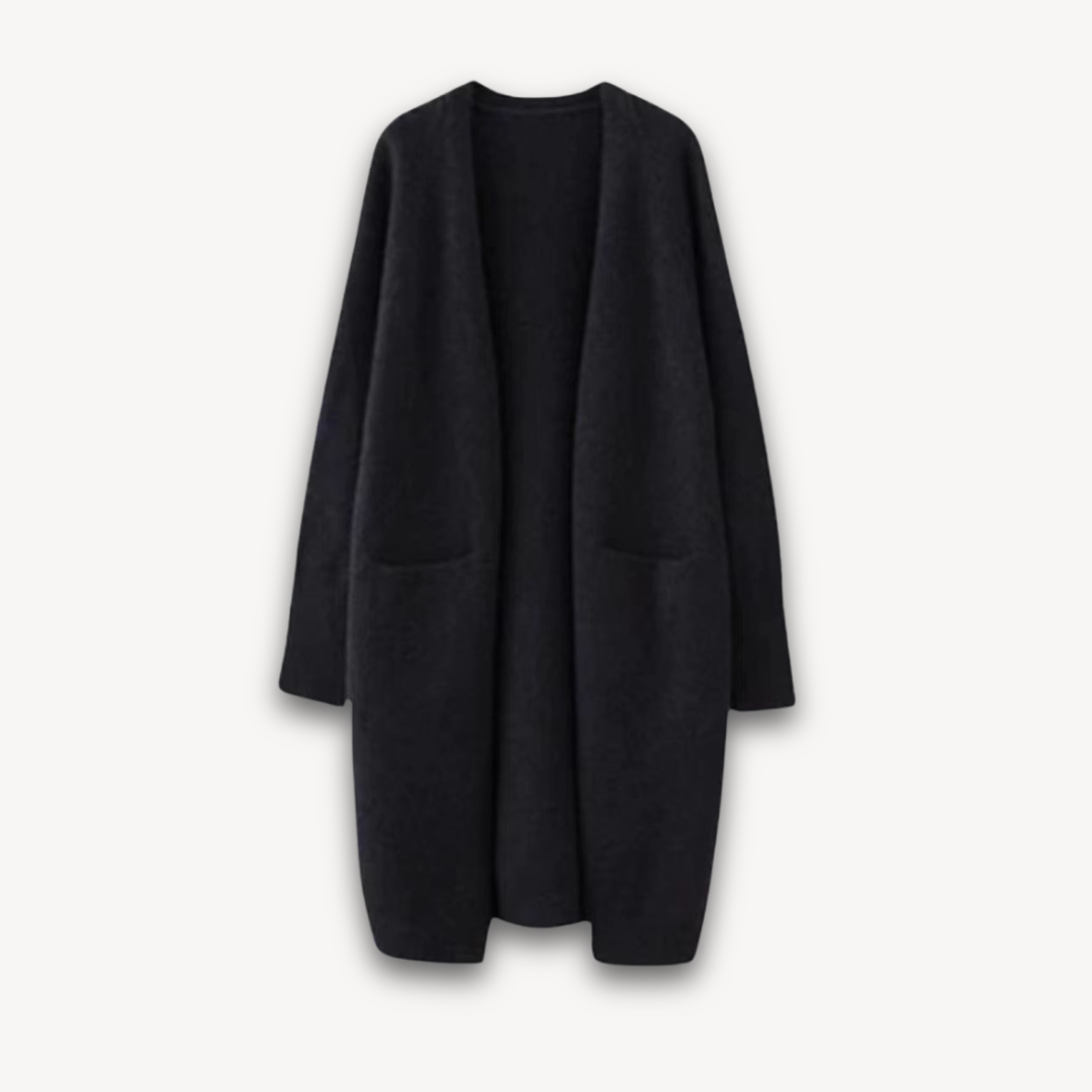 Women's Cashmere Long Cardigan Open Front