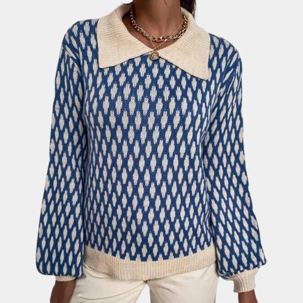 Women's Sweater with Collar Detail