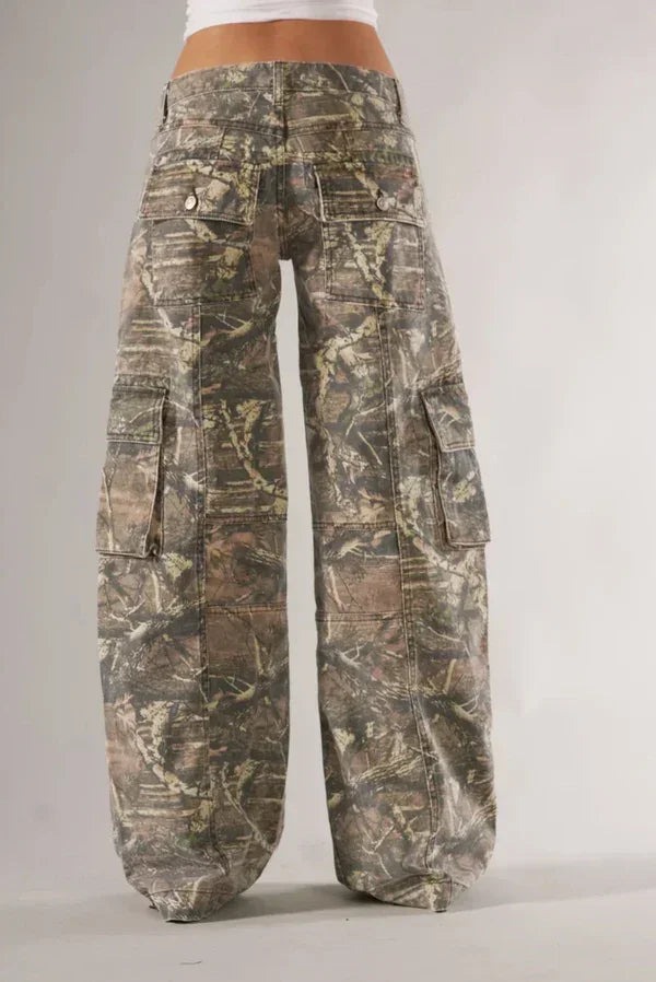 Women's Camo Cargo Pants Cotton