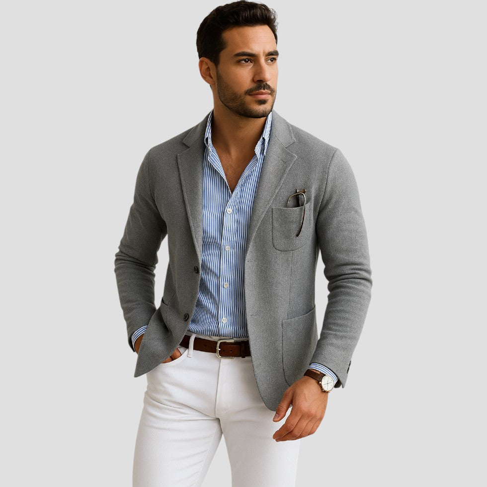 Men's Blazer Lapel Collar Old Money Style