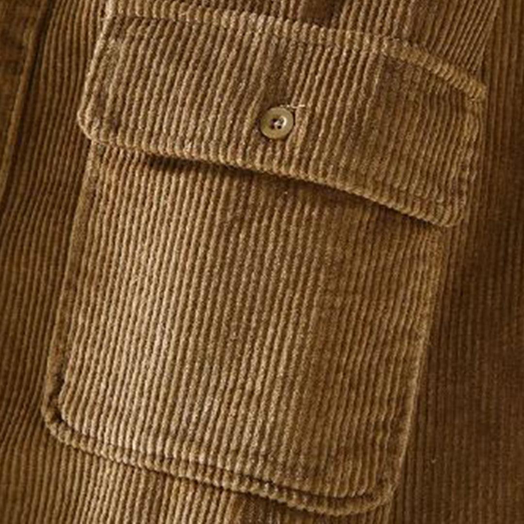 Men's Long Sleeve Corduroy Shirt Casual