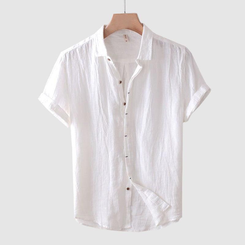 Men's Short Sleeve Slap Collar Shirt