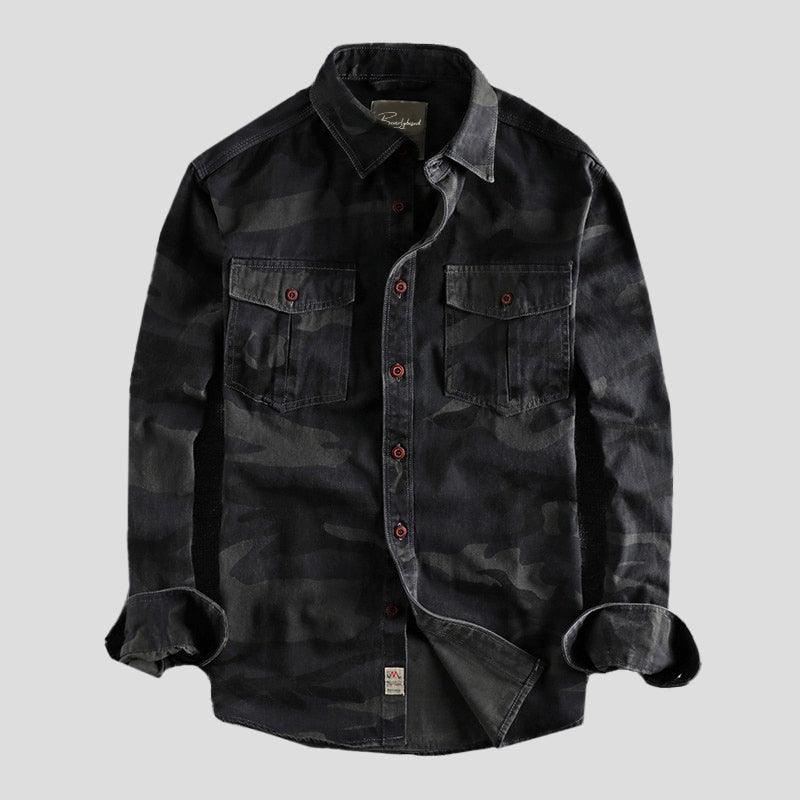 Men's Camouflage Shirt with Dual Pockets