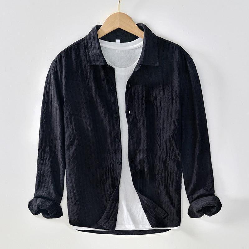 Men’s Long Sleeve Button-Up Shirt 100% Cotton Regular Fit