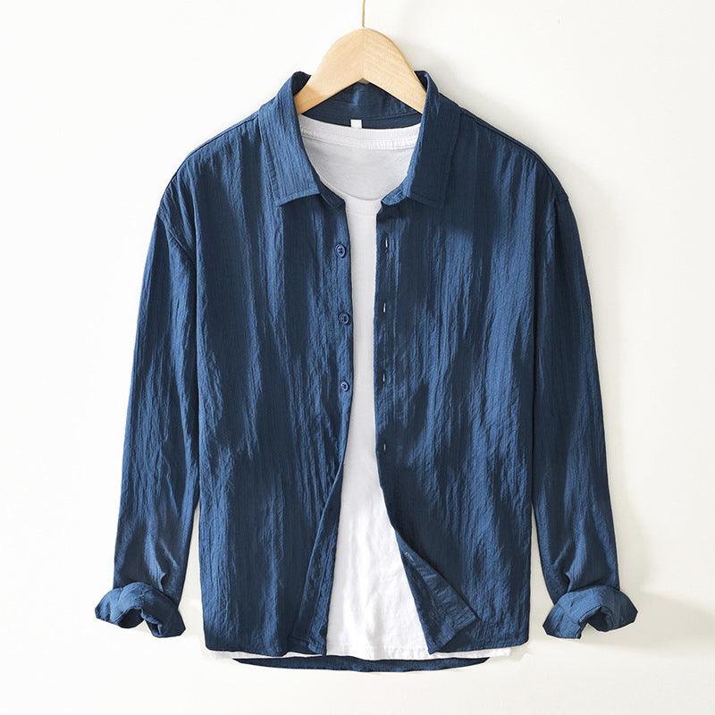 Men’s Long Sleeve Button-Up Shirt 100% Cotton Regular Fit