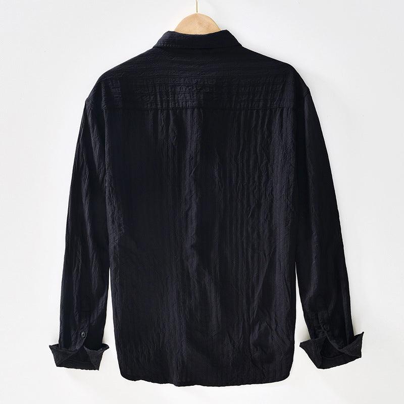 Men’s Long Sleeve Button-Up Shirt 100% Cotton Regular Fit