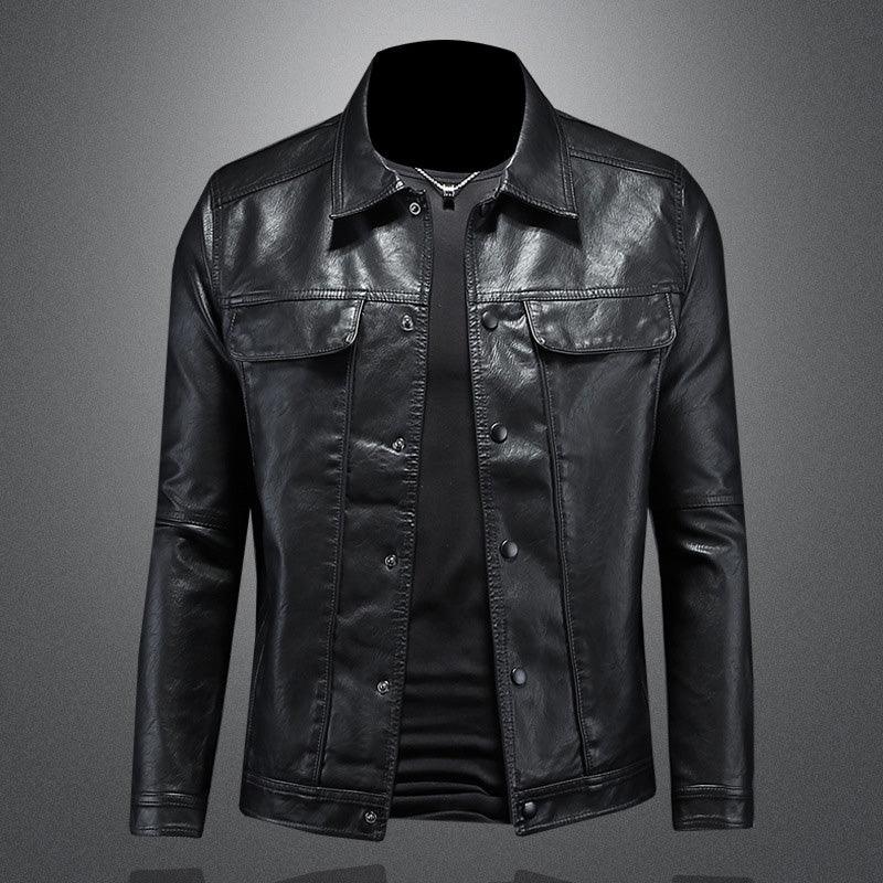 Men's Leather Biker Jacket