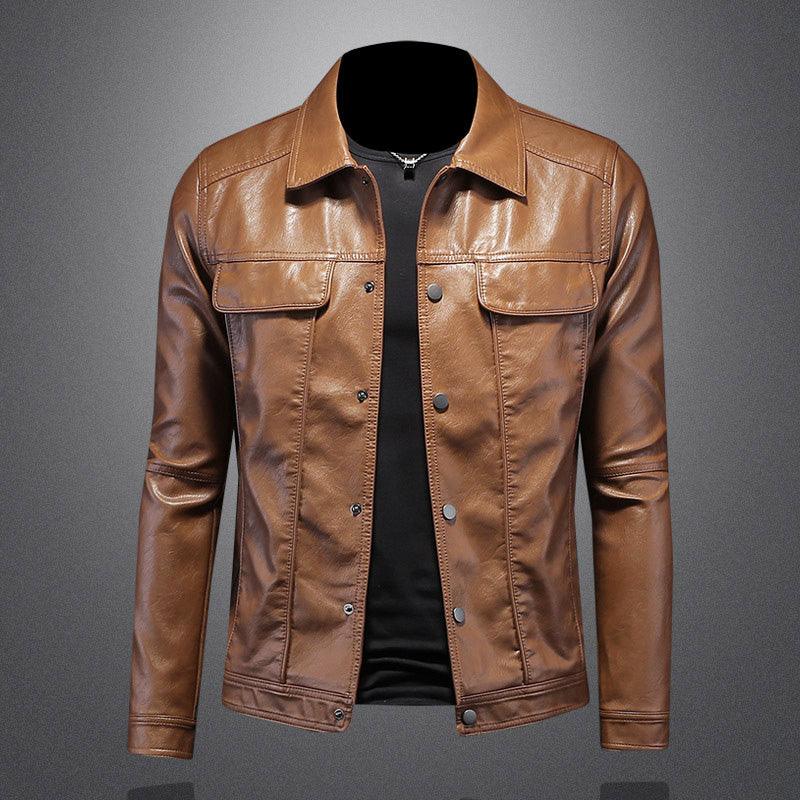 Men's Leather Biker Jacket
