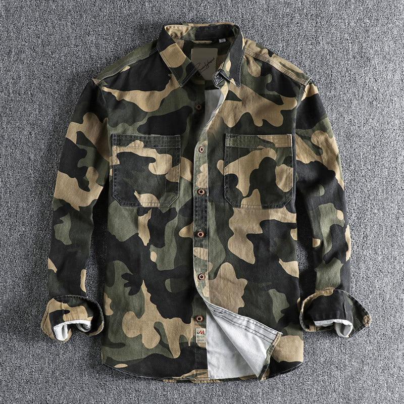 Men's Cargo Shirt Camouflage Print