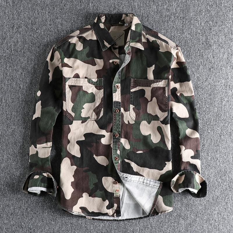 Men's Cargo Shirt Camouflage Print