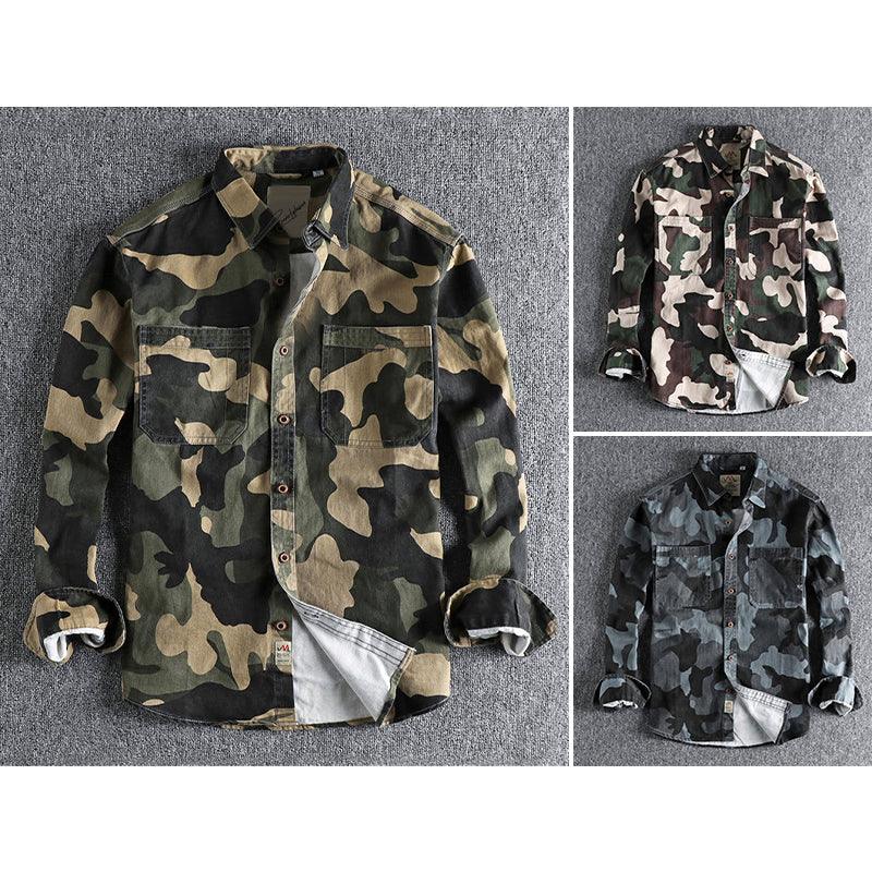 Men's Cargo Shirt Camouflage Print