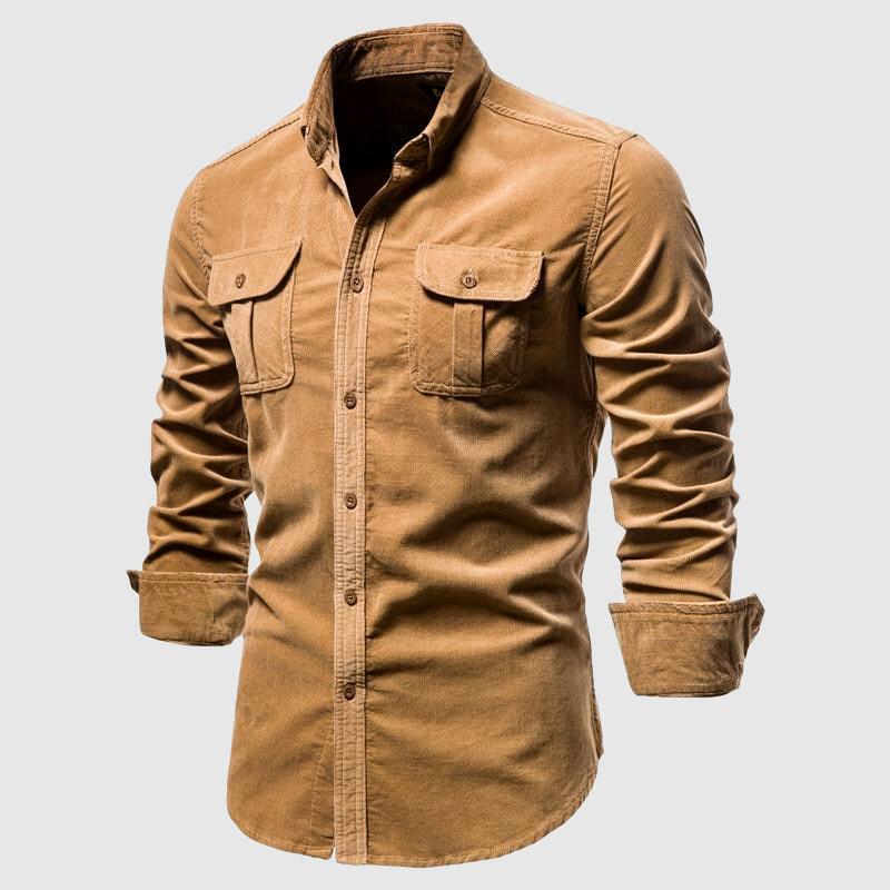 Men's Slim Fit Single-Knit Casual Shirt