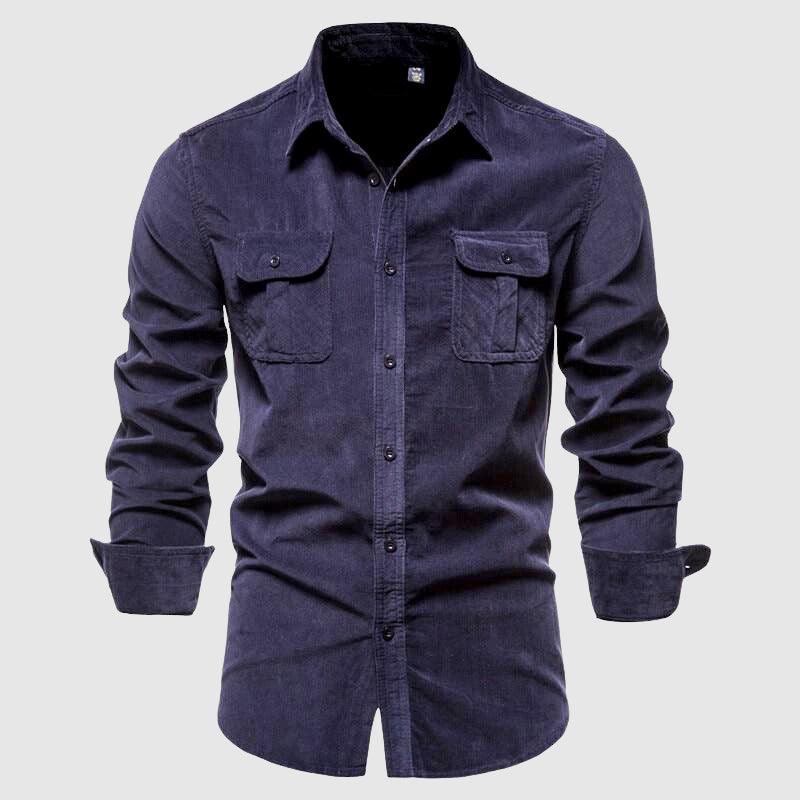 Men's Slim Fit Single-Knit Casual Shirt